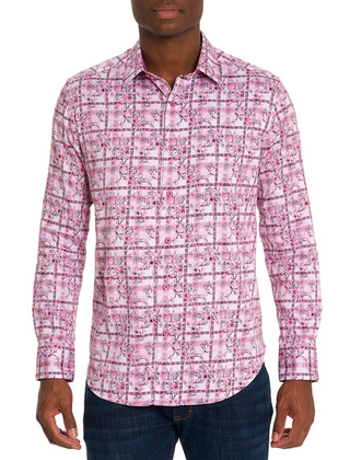 Robert Graham Vine Dress Shirt - Magenta