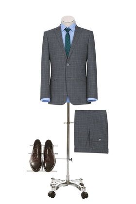 Renoir Check Suit - Grey