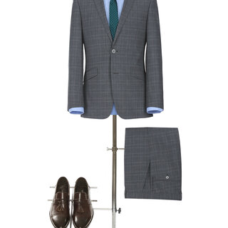 Renoir Check Suit - Grey