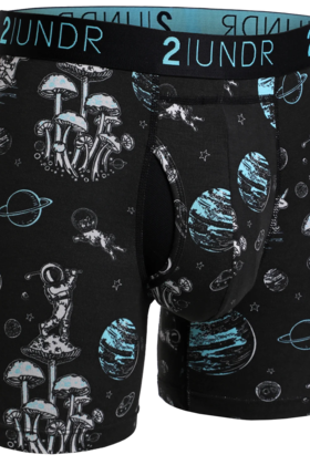 2UNDR SWING SHIFT Boxer Brief - Space Golf Black