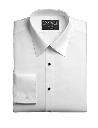 Slimfit Microfiber Dress Shirt - White