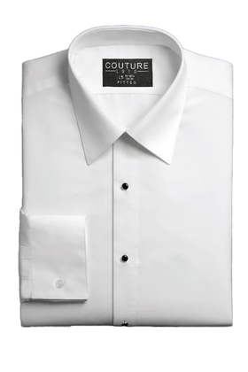 Classic Fit Microfiber Dress Shirt - White
