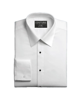 Classic Fit Microfiber Dress Shirt - White