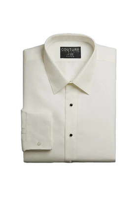 Classic Fit Microfiber Dress Shirt - Diamond White