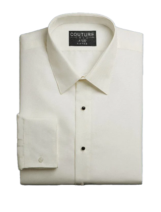 Classic Fit Microfiber Dress Shirt - Diamond White