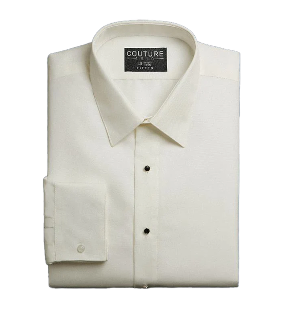 Classic Fit Microfiber Dress Shirt - Diamond White