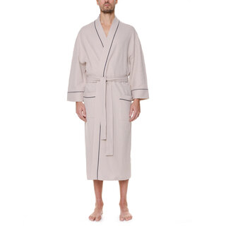 Majestic Waffle Kimono Bath Robe White