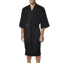 Majestic Kimono Bath Robe Black