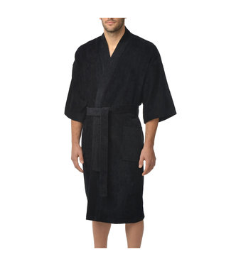 Majestic Kimono Bath Robe Black