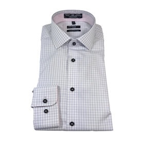 LEO CHEVALIER CHECK PATTERN  DRESS SHIRT