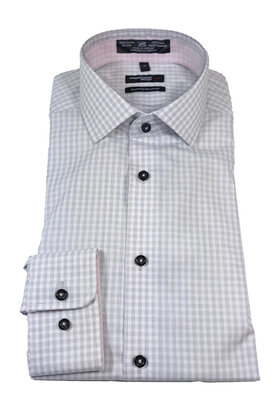 LEO CHEVALIER CHECK PATTERN  DRESS SHIRT