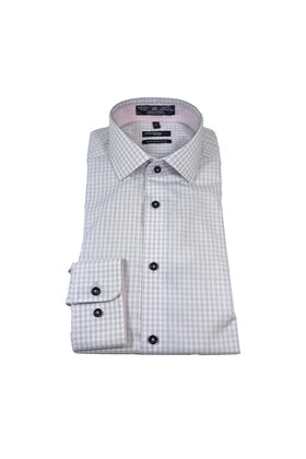 LEO CHEVALIER CHECK PATTERN  DRESS SHIRT