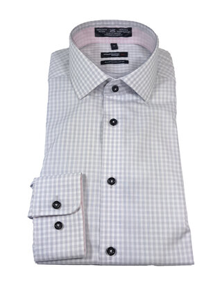 LEO CHEVALIER CHECK PATTERN  DRESS SHIRT