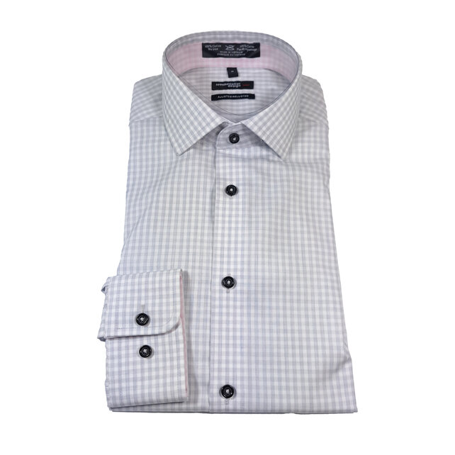LEO CHEVALIER CHECK PATTERN  DRESS SHIRT