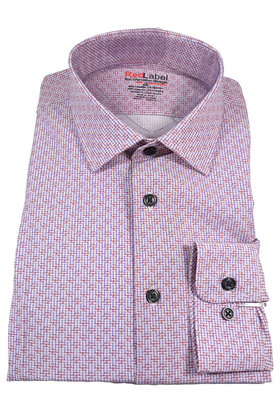 RED LEO CHEVALIER RED LABEL MULTI PATTERN DRESS SHIRT