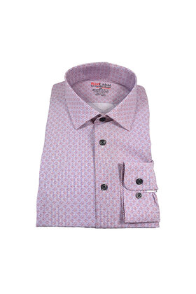 RED LEO CHEVALIER RED LABEL MULTI PATTERN DRESS SHIRT