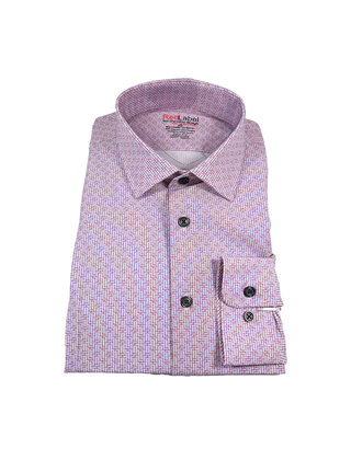 RED LEO CHEVALIER RED LABEL MULTI PATTERN DRESS SHIRT