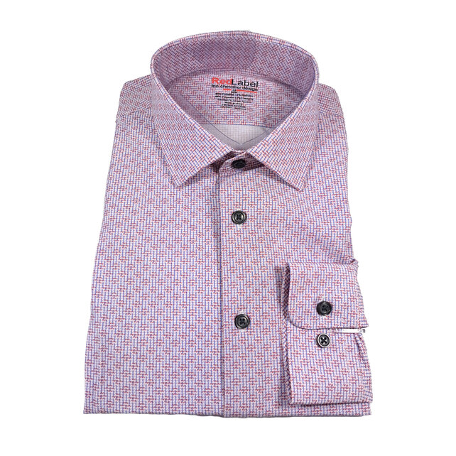 RED LEO CHEVALIER RED LABEL MULTI PATTERN DRESS SHIRT