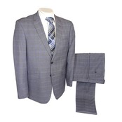 Renoir Check Suit - Medium Grey