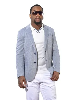 7 Downie St. Knit Sport Coat - Jackson - Light Blue