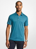 MICHAEL KORS SLEEK POLO-BRTCYAN BLUE