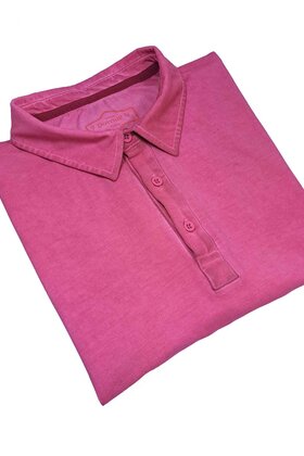 7 Downie St. Washed Polo - Dark Pink