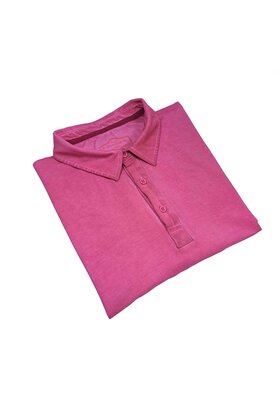7 Downie St. Washed Polo - Dark Pink