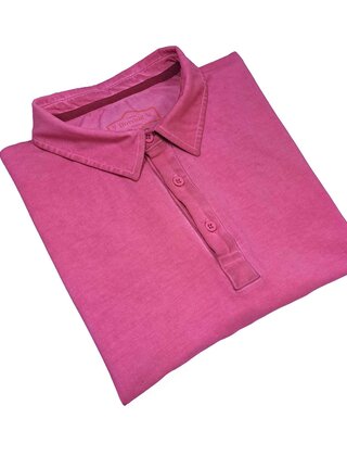 7 Downie St. Washed Polo - Dark Pink