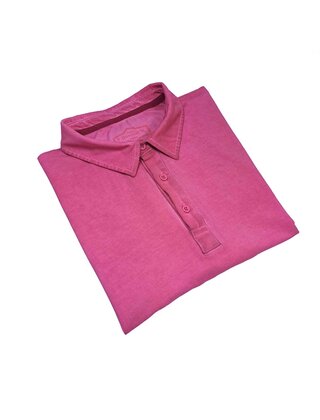 7 Downie St. Washed Polo - Dark Pink
