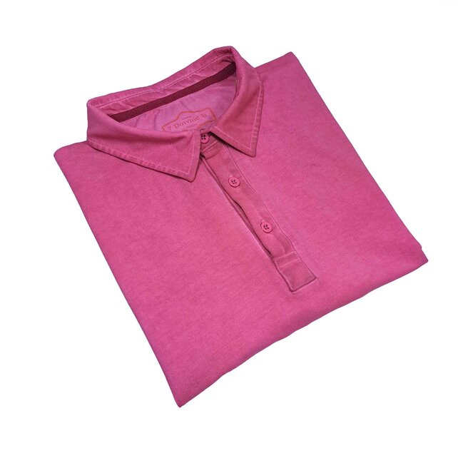 7 Downie St. Washed Polo - Dark Pink 7 Downie St. Washed Polo - Dark Pink