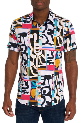 Robert Graham Far Out Short Sleeve Dress Shirt - Multi