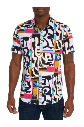 Robert Graham Far Out Short Sleeve Dress Shirt - Multi