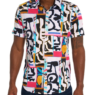 Robert Graham Far Out Short Sleeve Dress Shirt - Multi
