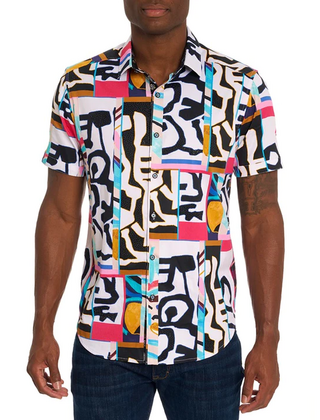 Robert Graham Far Out Short Sleeve Dress Shirt - Multi