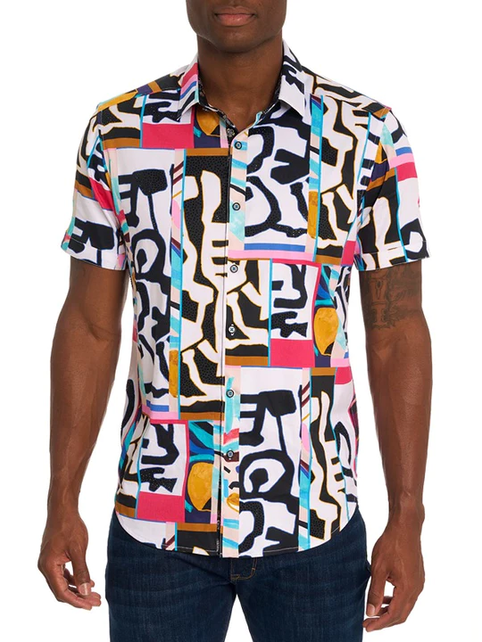 Robert Graham Far Out Short Sleeve Dress Shirt - Multi Robert Graham Far Out Short Sleeve Dress Shirt - Multi