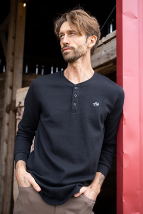 TEAMLTD Winter Waffle Long Sleeve Shirt - Black