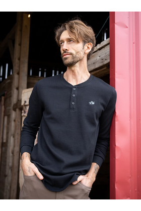 TEAMLTD Winter Waffle Long Sleeve Shirt - Black