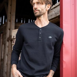 TEAMLTD Winter Waffle Long Sleeve Shirt - Black