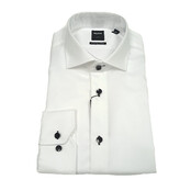 ELITE Serica Dress Shirt - White W/Black Buttons - E-335 ELITE Serica Dress Shirt - White W/Black Buttons - E-335