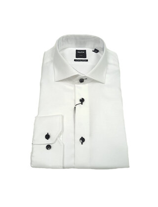 ELITE Serica Dress Shirt - White W/Black Buttons - E-335
