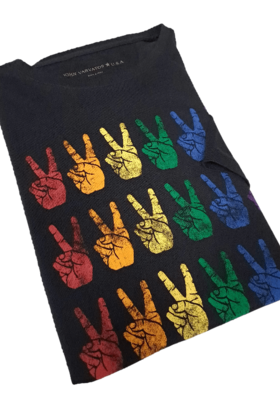 John Varatos World Love Crewneck T-shirt - Black