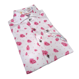 7 Downie St. Short Sleeve Skull Dress Shirt