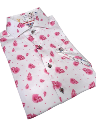 7 Downie St. Short Sleeve Skull Dress Shirt