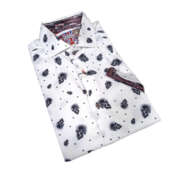 7 Downie St. Short Sleeve Skull Dress Shirt