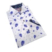 7 Downie St. Short Sleeve Skull Dress Shirt