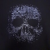 7 Downie St. Skull Crewneck T-Shirt - Black