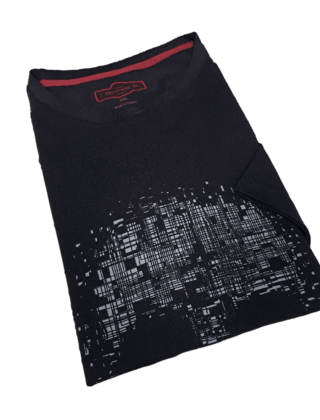 7 Downie St. Skull Crewneck T-Shirt - Black