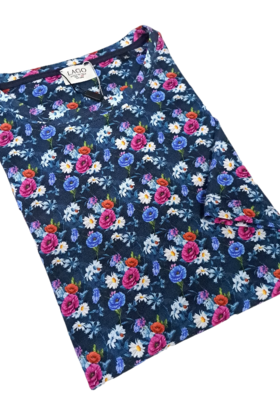 LAGO Cotton Floral Crewneck T-Shirt