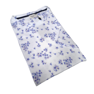 LAGO Pattern Cotton Crewneck T-shirt Medium