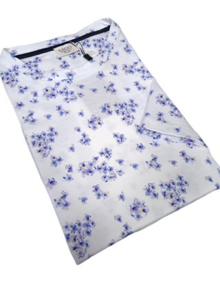 LAGO Pattern Cotton Crewneck T-shirt Medium